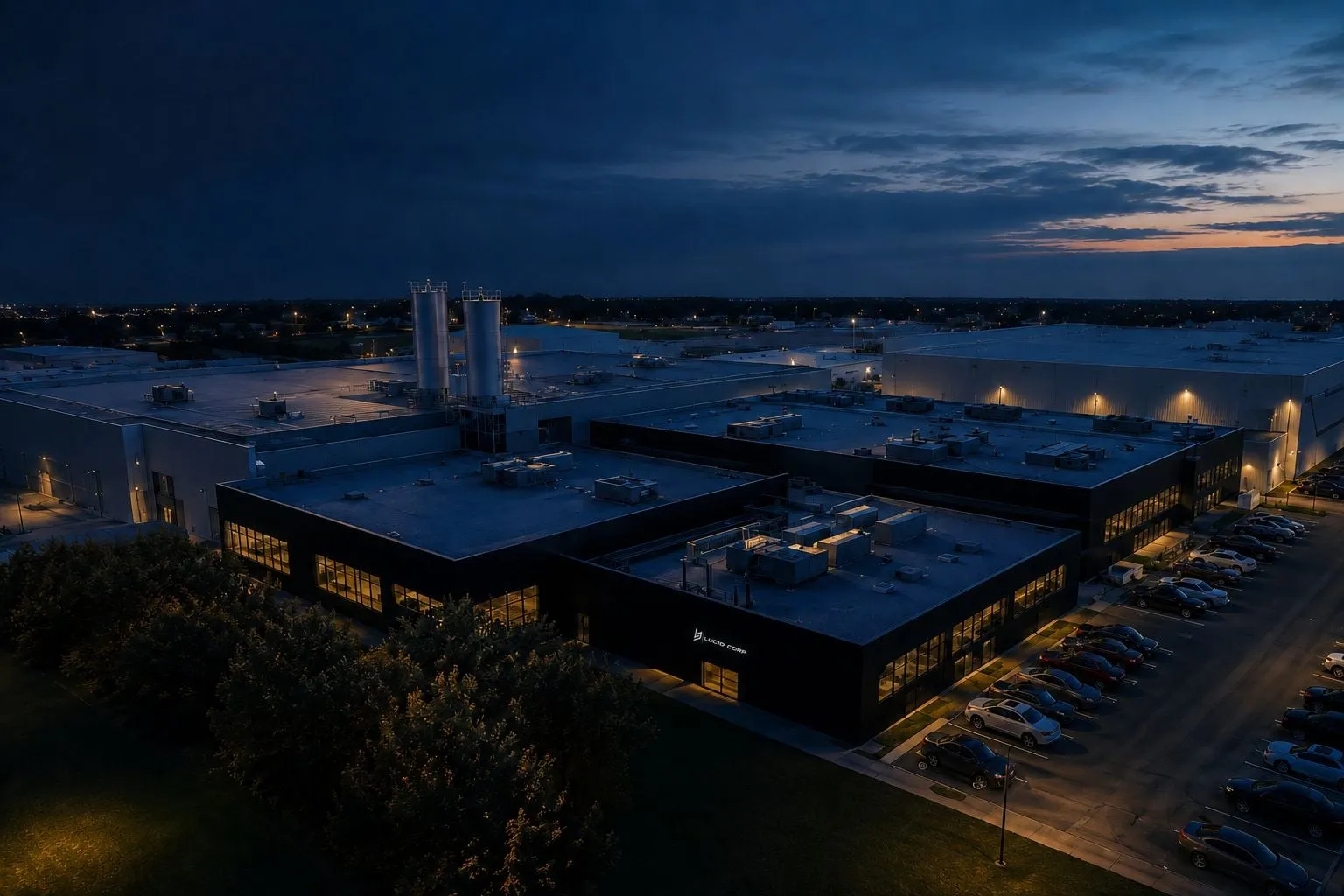 Aerial view of the Brampton manufacturing facility